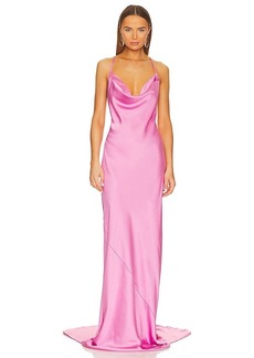 Norma Kamali Cross Back Bias Gown