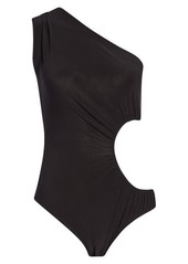 Norma Kamali Cutout One-Shoulder One-Piece Swimsuit