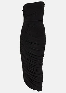 Norma Kamali Diana strapless jersey midi dress