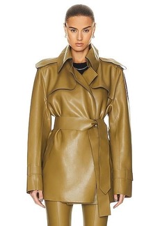 Norma Kamali Double Breasted Trench Coat