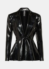 Norma Kamali Faux leather blazer