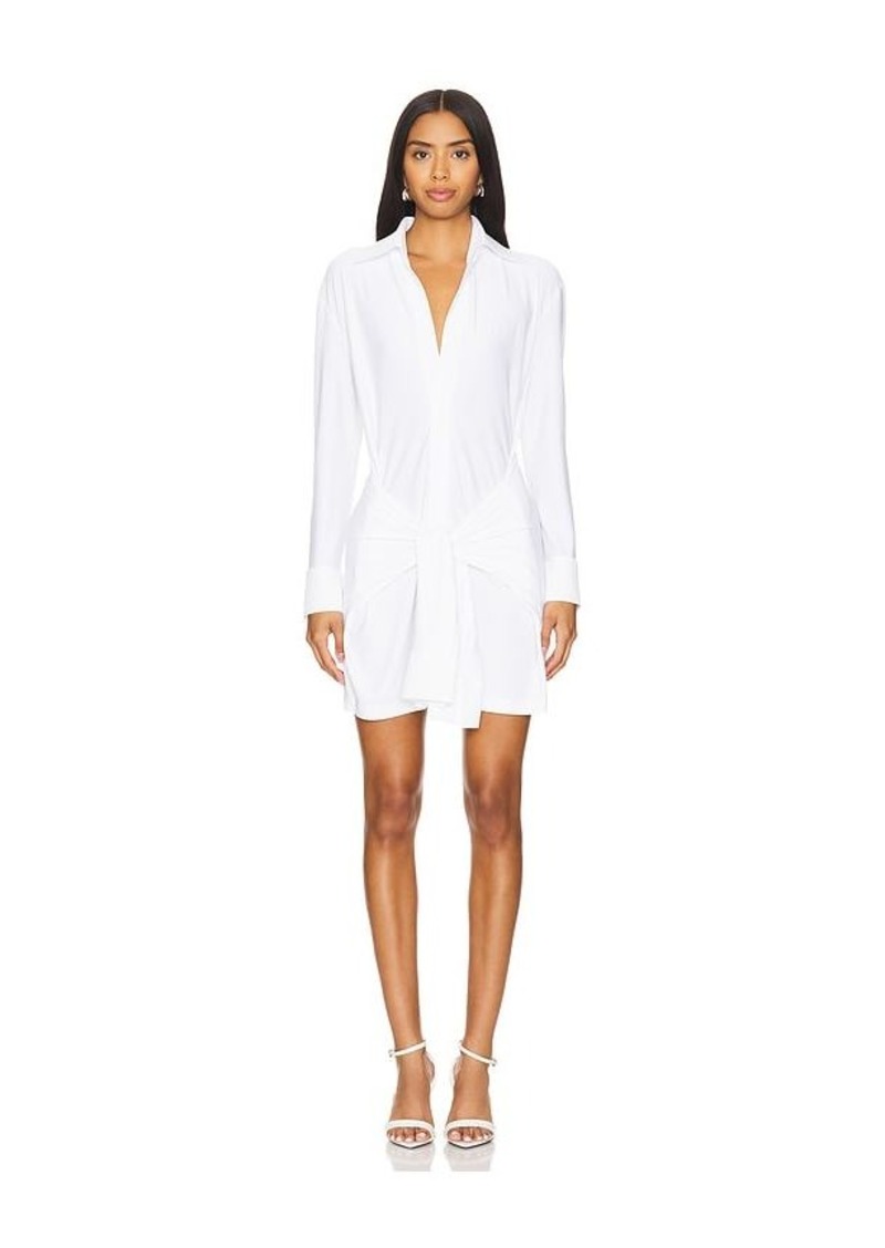 Norma Kamali Four Sleeve Shirt Mini Dress