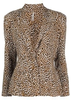 NORMA KAMALI Leopard print single-breasted jacket