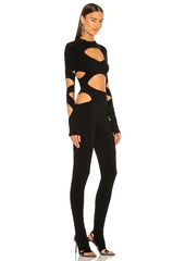 Norma Kamali Long Sleeve Aztec Catsuit