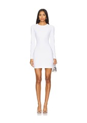 Norma Kamali Long Sleeve Crewneck Mini Dress