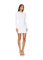 Norma Kamali Long Sleeve Crewneck Mini Dress