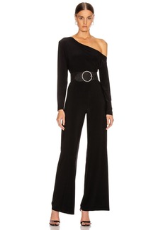 Norma Kamali Long Sleeve Drop Shoulder Jumpsuit