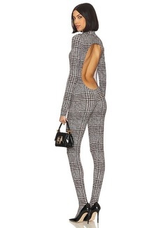 Norma Kamali Long Sleeve Open Back Catsuit With Footsie