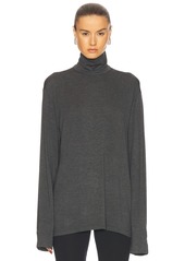 Norma Kamali Long Sleeve Turtleneck Easy Fit Top