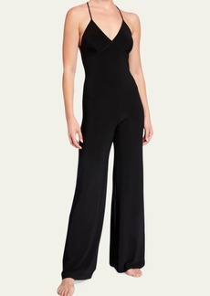 Norma Kamali Low-Back Slip Jumpsuit