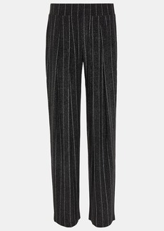 Norma Kamali Low-rise pinstripe straight pants