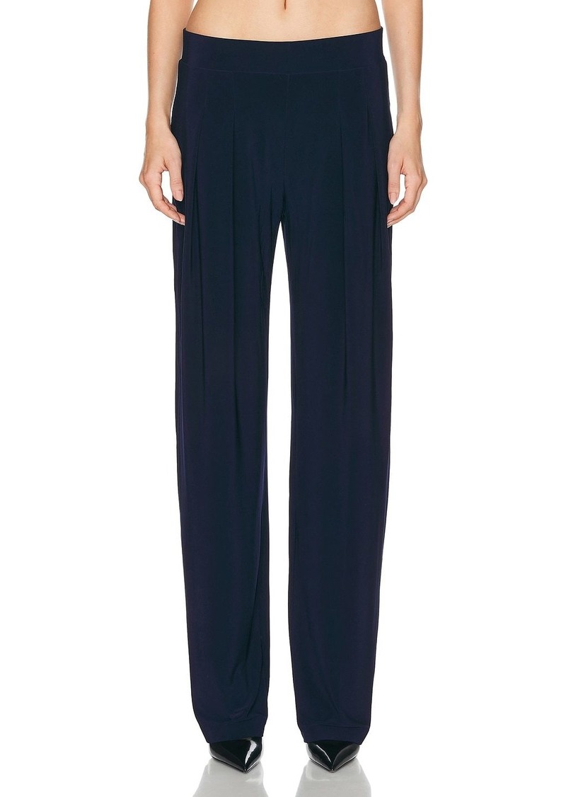 Norma Kamali Low Rise Pleated Trouser