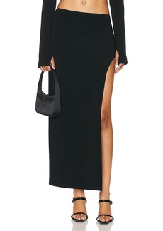 Norma Kamali Marissa Wide Slit Skirt