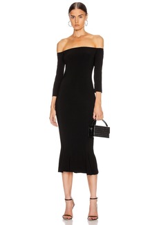 Norma Kamali Off Shoulder Fishtail Dress