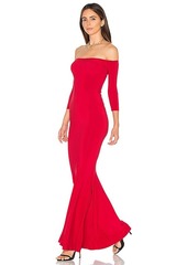 Norma Kamali Off The Shoulder Fishtail Gown