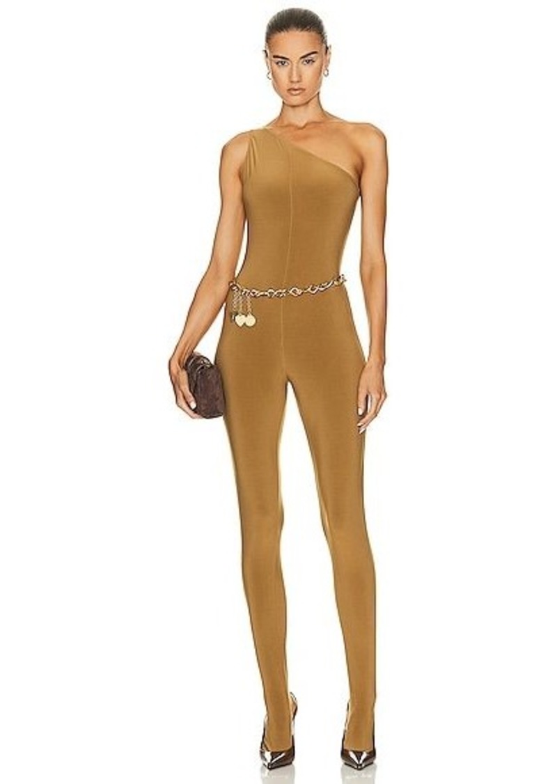 Norma Kamali One Shoulder Catsuit