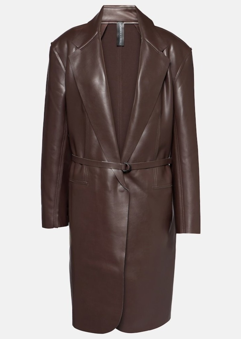 Norma Kamali Oversized faux leather jacket