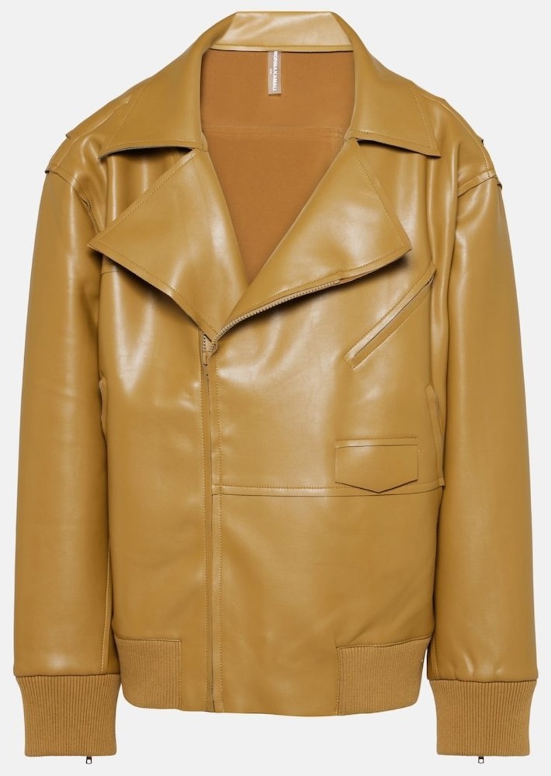 Norma Kamali Oversized faux leather jacket