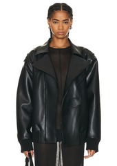 Norma Kamali Oversized Moto Jacket