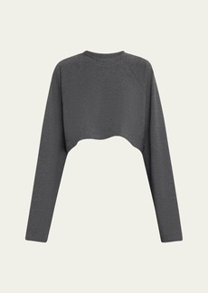 Norma Kamali Oversized Raglan-Sleeve Cropped Top