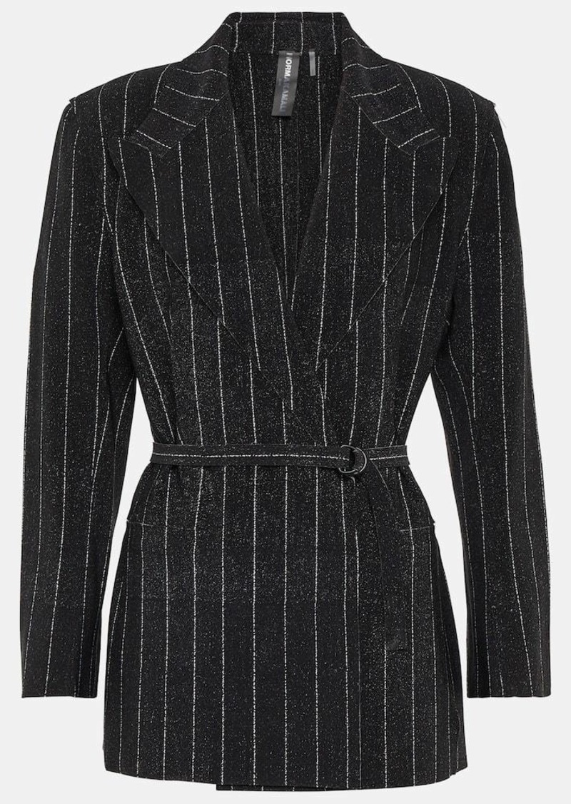 Norma Kamali Pinstripe jersey blazer