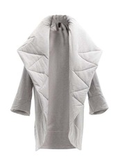 Norma Kamali Quilted shawl-lapels cotton-blend jersey coat