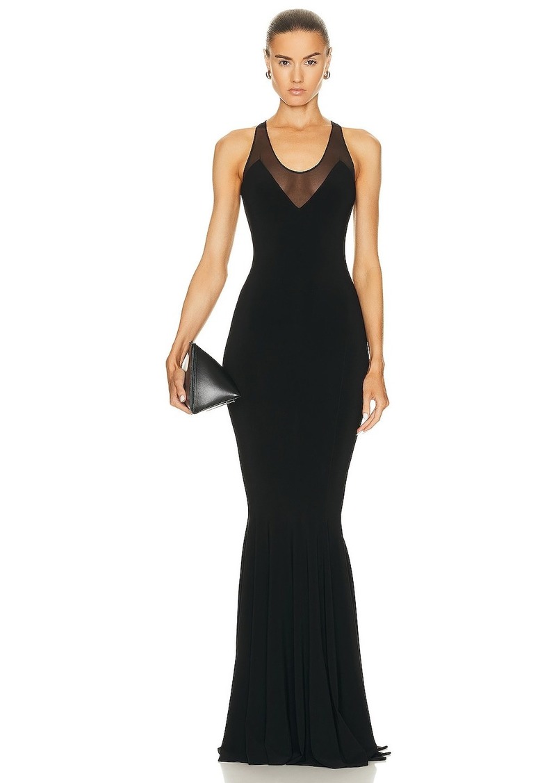 Norma Kamali Racer Fishtail Gown