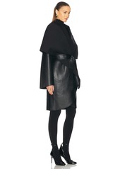 Norma Kamali Reversible Shawl Collar Coat