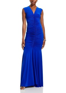 Norma Kamali Ruched Fishtail Gown