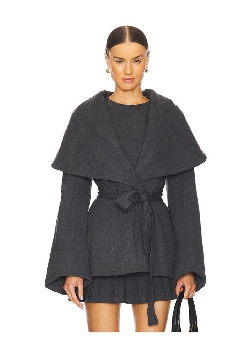 Norma Kamali Shawl Collar Peplum Jacket