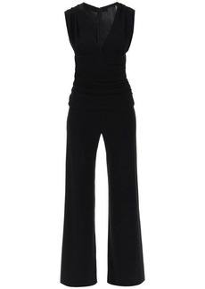 Norma kamali shirred jumpsuit in jersey
