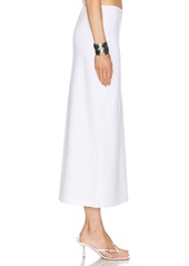 Norma Kamali Side Slit Midcalf Skirt