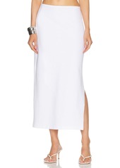 Norma Kamali Side Slit Midcalf Skirt