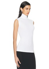 Norma Kamali Slim Fit Sleeveless Turtle Top