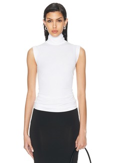 Norma Kamali Slim Fit Sleeveless Turtle Top