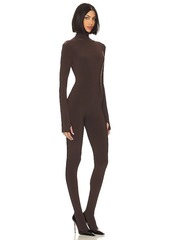 Norma Kamali Slim Fit Turtle Catsuit With Footsie
