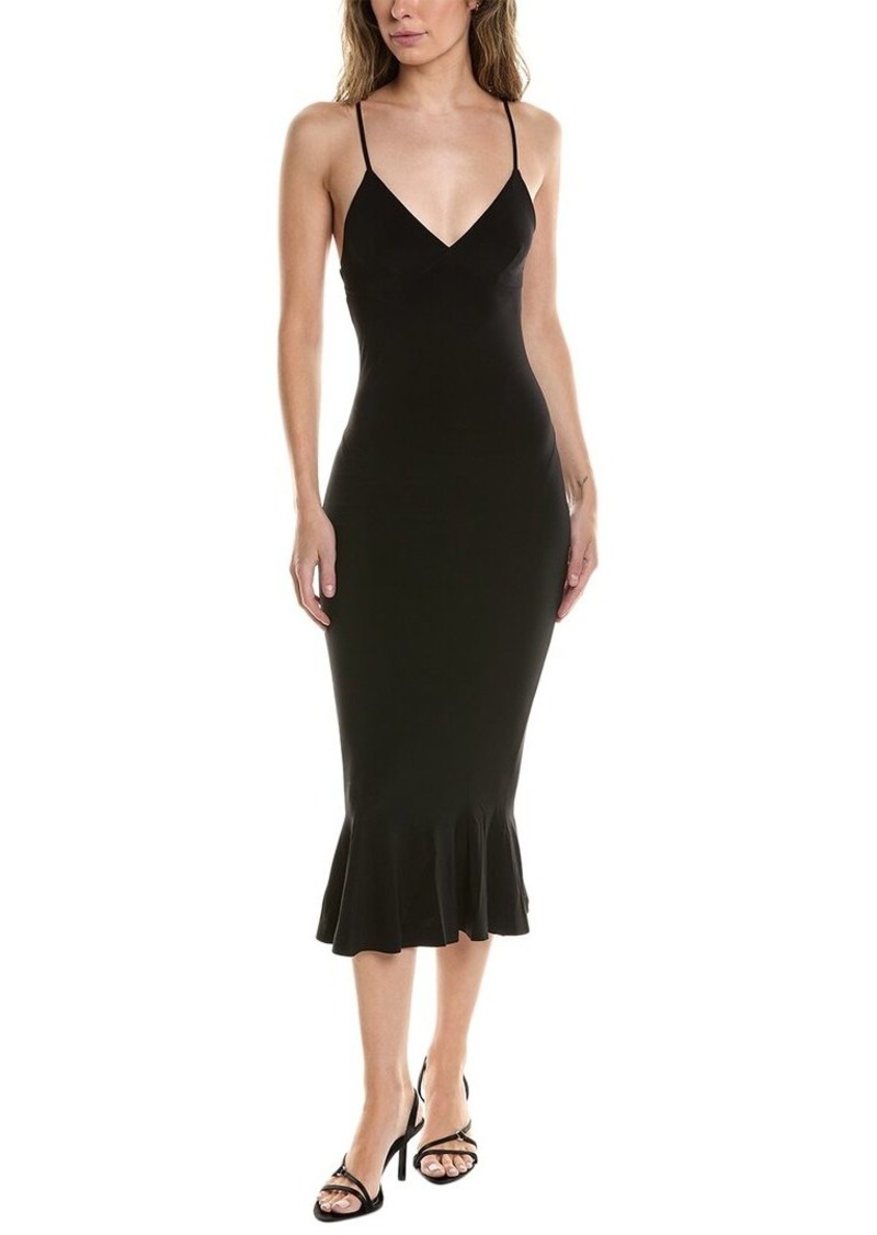 Norma Kamali Slip Fishtail Midi Dress