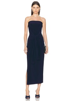 Norma Kamali Strapless All in One Side Slit Gown