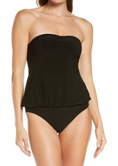Norma Kamali Strapless Babydoll One-Piece Swimsuit in Black at Nordstrom