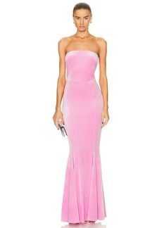 Norma Kamali Strapless Fishtail Gown