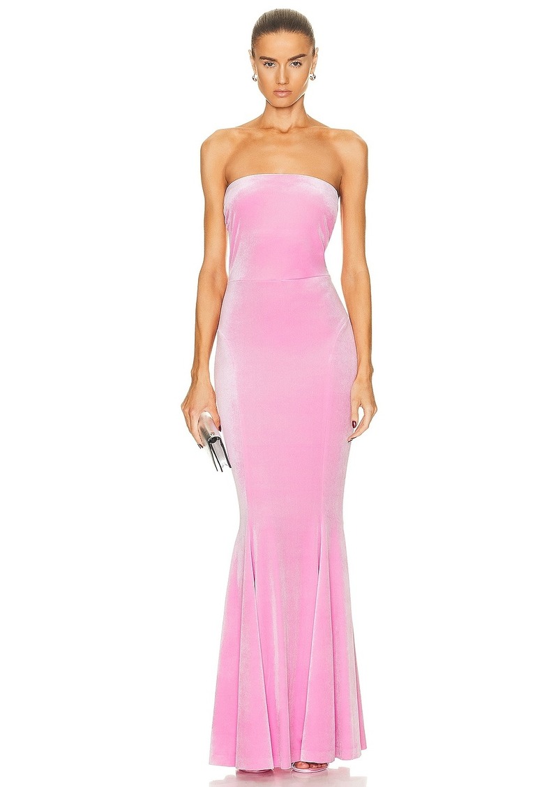 Norma Kamali Strapless Fishtail Gown