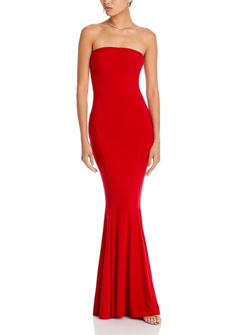 Norma Kamali Strapless Fishtail Gown