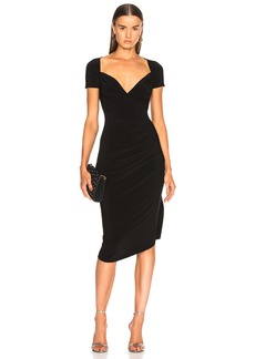 Norma Kamali Sweetheart Side Drape Dress