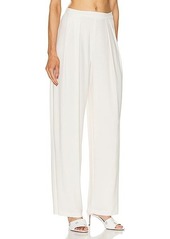 Norma Kamali Tapered Pleated Trouser