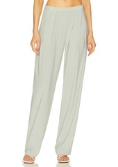 Norma Kamali Tapered Pleated Trouser