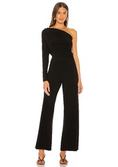 Norma Kamali Tie Front All In One Strapless Jumpsuit