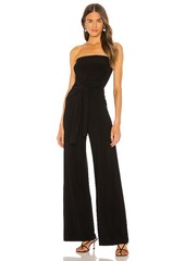 Norma Kamali Tie Front All In One Strapless Jumpsuit