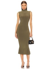 Norma Kamali Turtle Fishtail Midi Dress