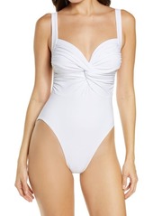 Norma Kamali Twist One-Piece Swimsuit in White at Nordstrom