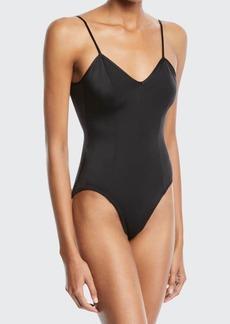 Norma Kamali V-Neck One-Piece Swimsuit